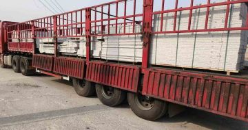 乐山 白麻荔枝面外墙干挂，工厂装车日常