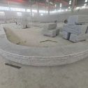 乐山 芝麻白异形坐凳，自然面光面弧形加工