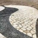 乐山 黄金麻冰裂纹地铺石工地铺装案例