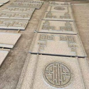 乐山 白麻花岗岩外墙立面雕刻板