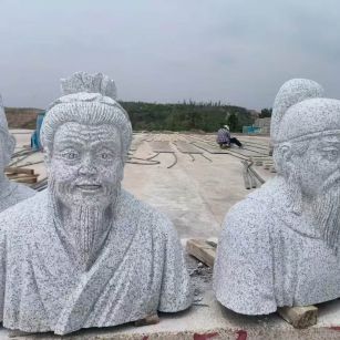 乐山 白麻花岗岩石材人物立体雕刻