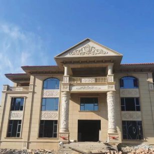 乐山 黄金麻花岗岩别墅外墙干挂