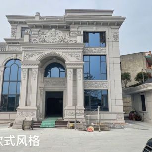 乐山 白麻花岗岩别墅外墙干挂