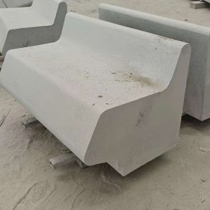 乐山 芝麻白花岗岩异形坐凳，石凳