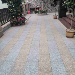 乐山 黄金麻白麻荔枝面庭院铺装展示