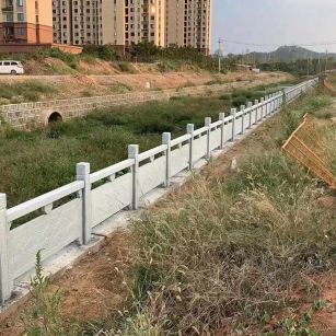 乐山 白麻河道栏杆效果展示图