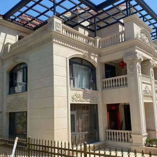 乐山 黄金麻花岗岩荔枝面别墅外墙干挂