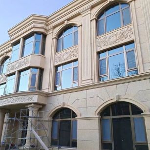 乐山 黄金麻花岗岩别墅外墙干挂