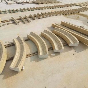 乐山 黄金麻花岗岩别墅线条