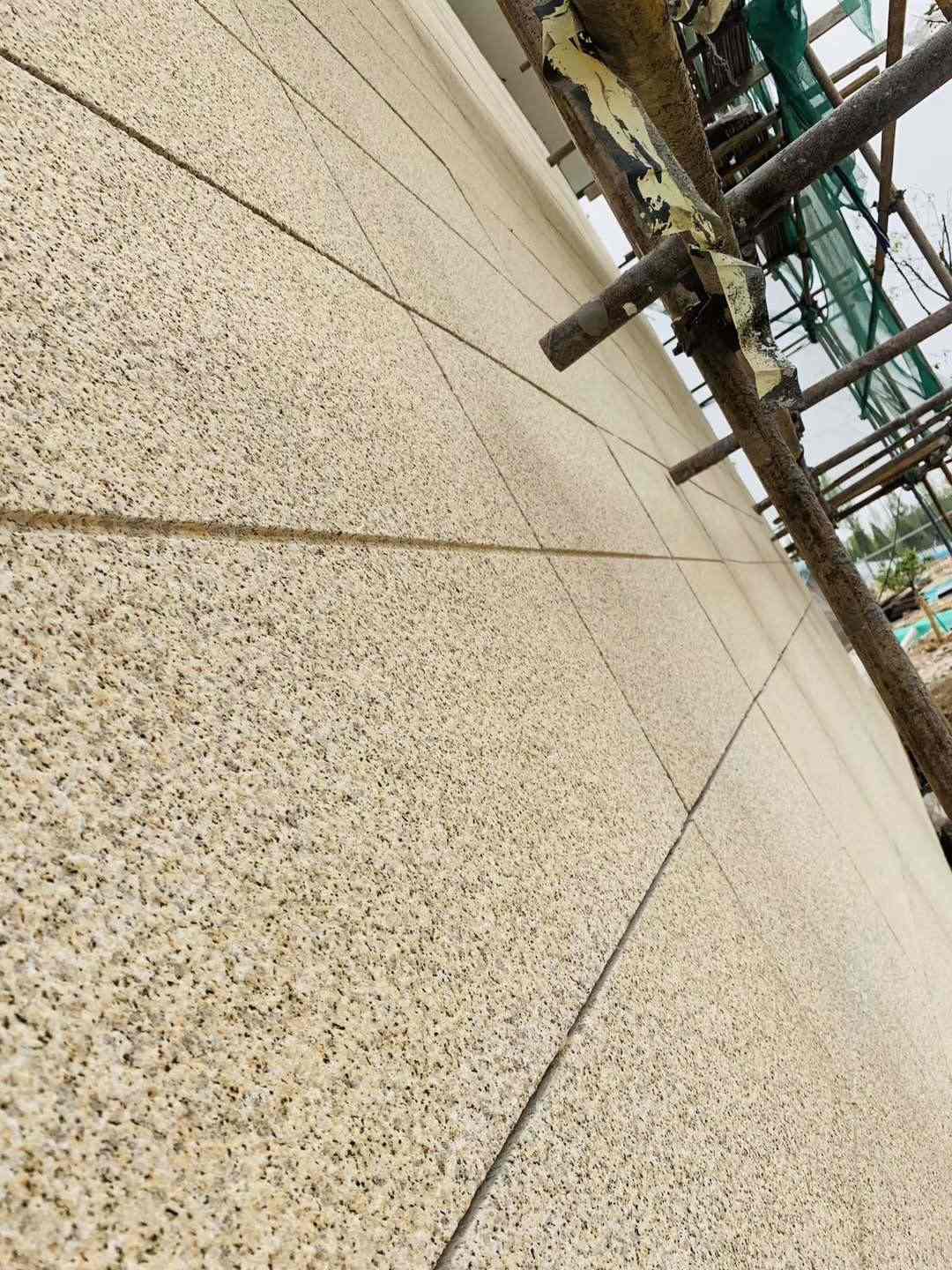 乐山 黄金麻花岗岩荔枝面外墙干挂石材效果示例