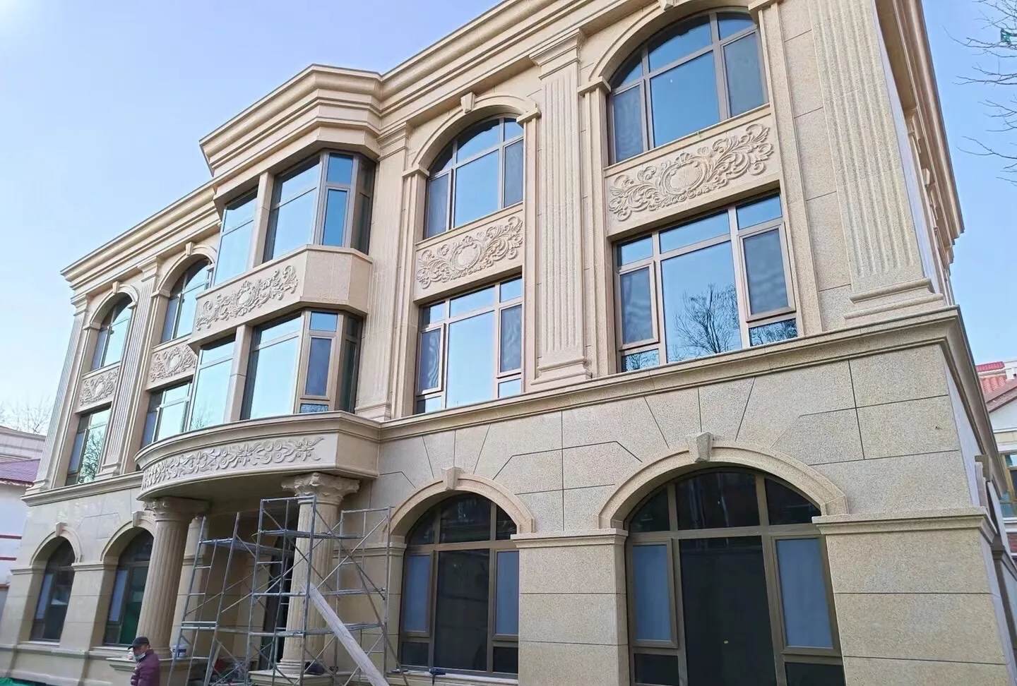 乐山 黄金麻花岗岩别墅外墙干挂