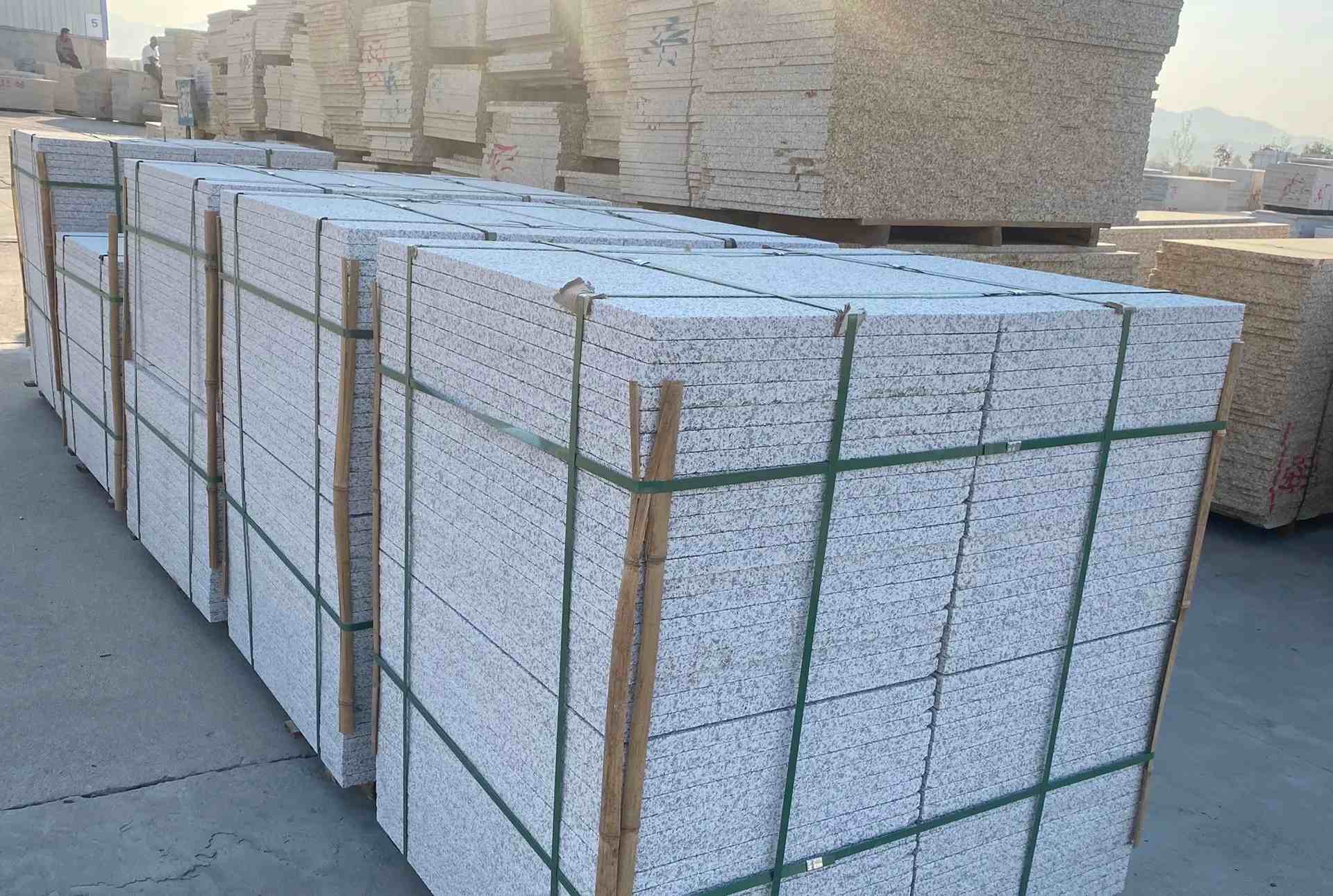 乐山 白麻花岗岩荔枝面地铺石