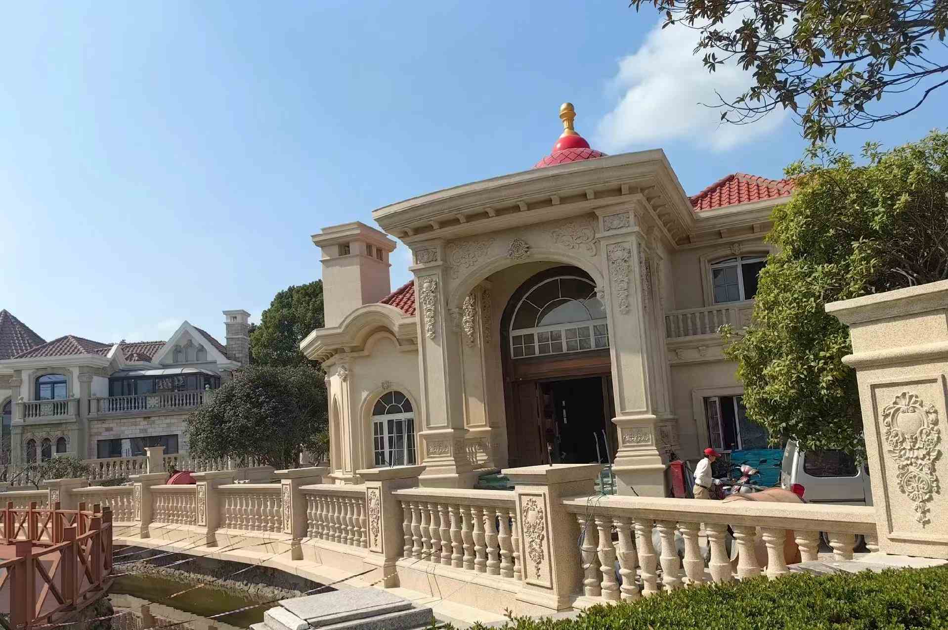 乐山 黄金麻花岗岩欧式别墅