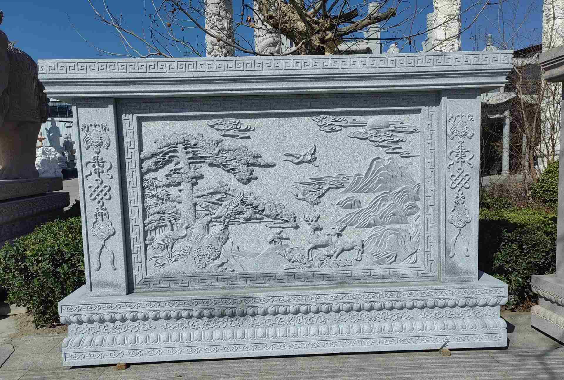 乐山 芝麻白大型照壁，屏风，影壁