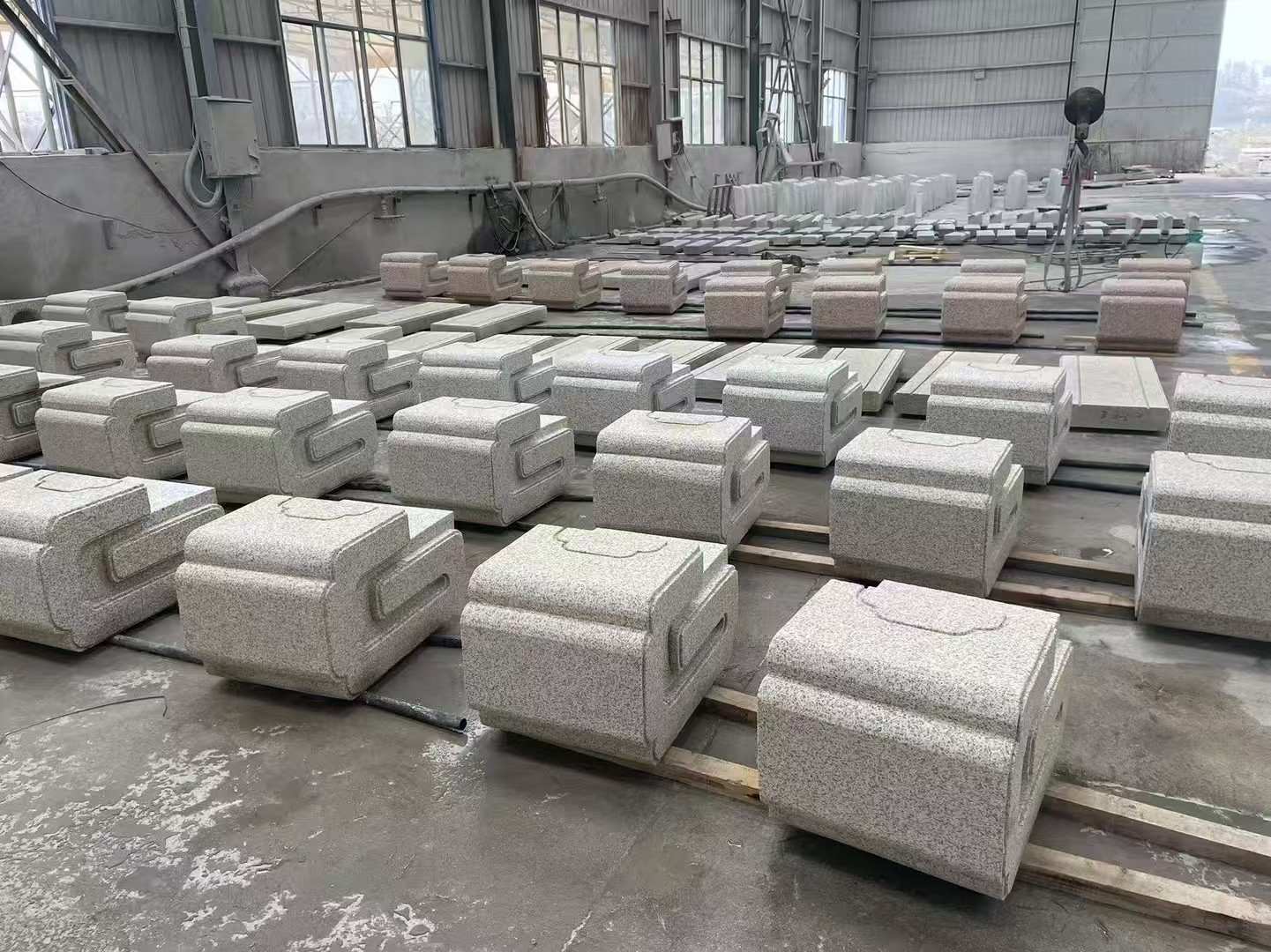 乐山 白麻花岗岩异形加工-石凳，坐凳