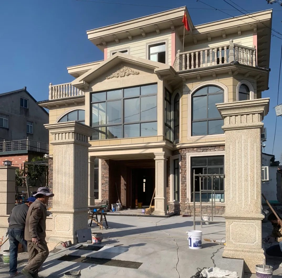 乐山 黄金麻花岗岩荔枝面别墅外墙干挂私家专属