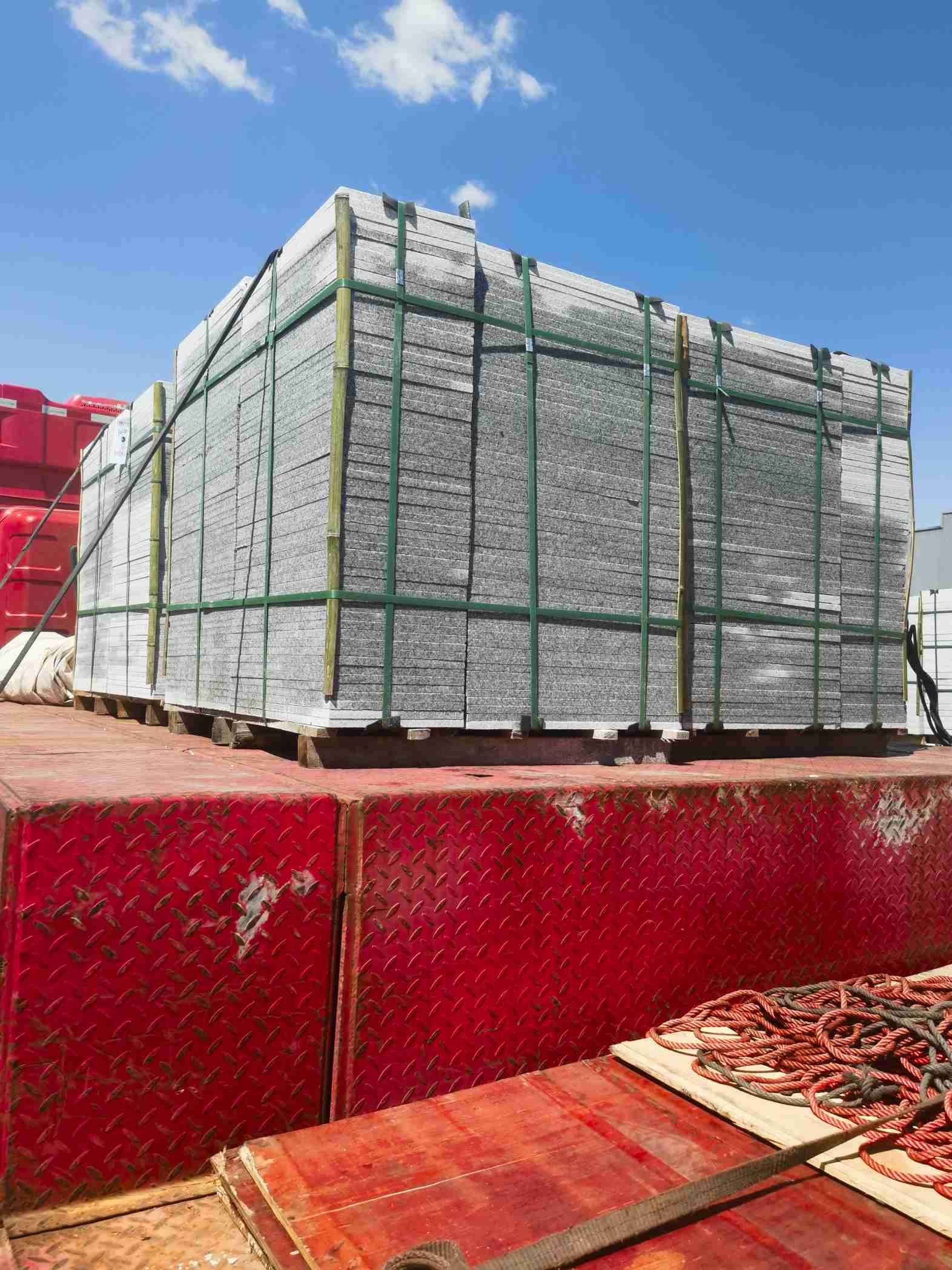 乐山 芝麻白火烧规格板地铺石300*600/600*600